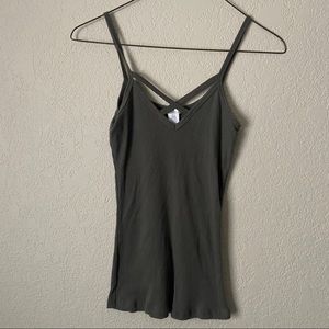 Olive green tank top